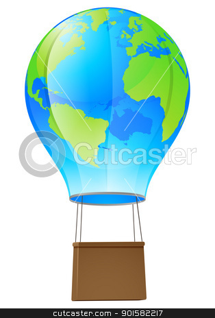 To use this stock image in your creative project, please select the size you need over to the right and click the "Add to Cart" button.
Your downloaded image will come with the Cutcaster watermark removed so don’t worry about the watermark you see on this page. Hot air balloon globe stock vector clipart, Illustration of a world globe hot air balloon
by Christos Georghiou