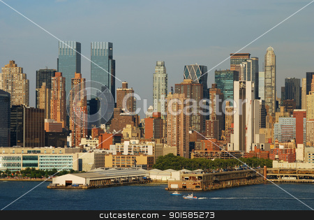 To use this stock image in your creative project, please select the size you need over to the right and click the "Add to Cart" button.
Your downloaded image will come with the Cutcaster watermark removed so don’t worry about the watermark you see on this page. Urban city sunset stock photo, Urban city sunset. New York City Manhattan skyline at sunset with skyscrapers over Hudson river. by rabbit75_cut