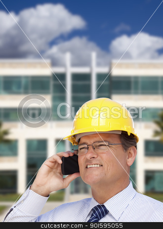 To use this stock image in your creative project, please select the size you need over to the right and click the "Add to Cart" button.
Your downloaded image will come with the Cutcaster watermark removed so don’t worry about the watermark you see on this page. Contractor in Hardhat Talks on Phone In Front of Building stock photo, Handsome Contractor in Hardhat and Necktie Smiles as He Talks on His Cell Phone in Front of Building. by Andy Dean