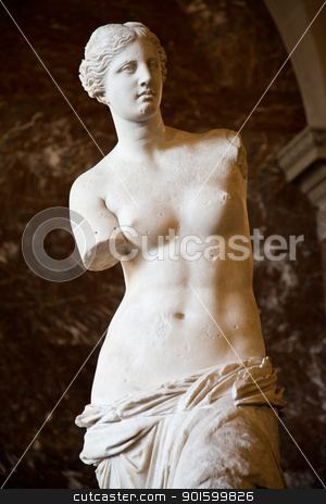 To use this stock image in your creative project, please select the size you need over to the right and click the "Add to Cart" button.
Your downloaded image will come with the Cutcaster watermark removed so don’t worry about the watermark you see on this page. Venus de Milo stock photo, Statue of the Greek goddess Aphrodite, discovered on the island of Melos (