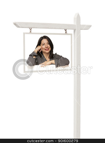 To use this stock image in your creative project, please select the size you need over to the right and click the "Add to Cart" button.
Your downloaded image will come with the Cutcaster watermark removed so don’t worry about the watermark you see on this page. Real Estate Sign with Smiling Hispanic Woman stock photo, Isolated Real Estate Sign with Clipping Path - Smiling Hispanic Woman. by Andy Dean