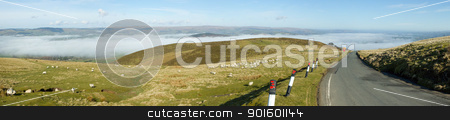 To use this stock image in your creative project, please select the size you need over to the right and click the "Add to Cart" button.
Your downloaded image will come with the Cutcaster watermark removed so don’t worry about the watermark you see on this page. Panorama narrow road Welsh hills morning mist. stock photo, Panorama narrow road Welsh hills morning mist, Mynydd Epynt. by Stephen Rees