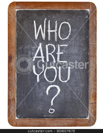 To use this stock image in your creative project, please select the size you need over to the right and click the "Add to Cart" button.
Your downloaded image will come with the Cutcaster watermark removed so don’t worry about the watermark you see on this page. who are you question stock photo, who are you question - white chalk handwriting on vintage slate blackboard, isolated on white by Marek Uliasz