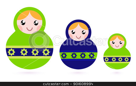 To use this stock image in your creative project, please select the size you need over to the right and click the "Add to Cart" button.
Your downloaded image will come with the Cutcaster watermark removed so don’t worry about the watermark you see on this page. Matryoshka dolls family set isolated on white stock vector clipart, Russian nested dolls collection. Vector by BEEANDGLOW