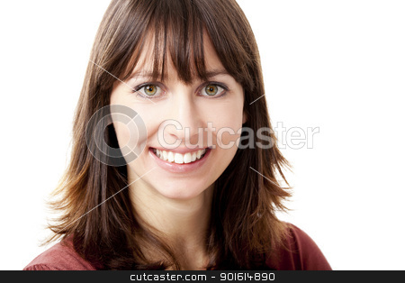 To use this stock image in your creative project, please select the size you need over to the right and click the "Add to Cart" button.
Your downloaded image will come with the Cutcaster watermark removed so don’t worry about the watermark you see on this page. Beautiful smile stock photo, Beautiful woman looking at camera and smiling, isolated on a white background by ikostudio