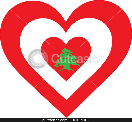 To use this stock image in your creative project, please select the size you need over to the right and click the "Add to Cart" button.
Your downloaded image will come with the Cutcaster watermark removed so don’t worry about the watermark you see on this page. Lebanon Heart stock vector clipart, A concentric, heart shaped design, with national symbolism evocative of Lebanon. by Maria Bell