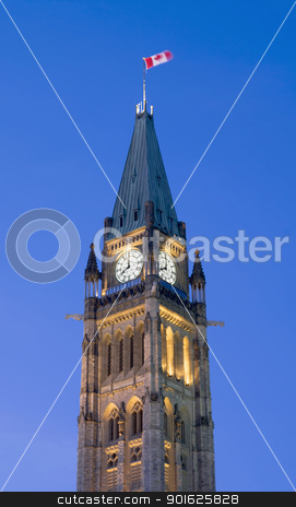 To use this stock image in your creative project, please select the size you need over to the right and click the "Add to Cart" button.
Your downloaded image will come with the Cutcaster watermark removed so don’t worry about the watermark you see on this page. 8 PM Politics stock photo, The canadian Parliament Centre Block showing 8 PM. by Michel Loiselle