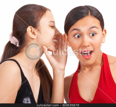 To use this stock image in your creative project, please select the size you need over to the right and click the "Add to Cart" button.
Your downloaded image will come with the Cutcaster watermark removed so don’t worry about the watermark you see on this page. Girl Whispering A Secret To Her Friend stock photo, Girl Telling A Secret To Her Friend by stuartmiles
