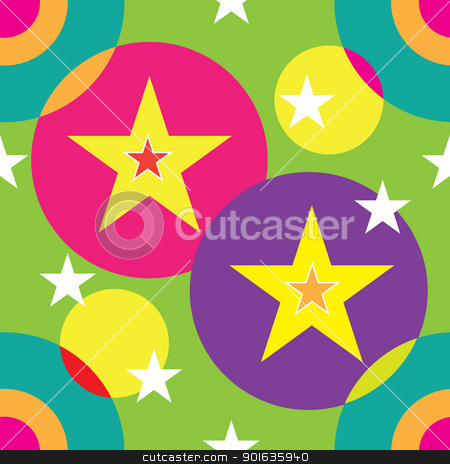 To use this stock image in your creative project, please select the size you need over to the right and click the "Add to Cart" button.
Your downloaded image will come with the Cutcaster watermark removed so don’t worry about the watermark you see on this page. Circles and Stars Seamless stock vector clipart, A seamless pattern comprised of circles and stars and light colors. by Maria Bell