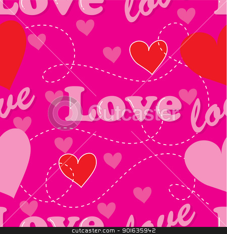 To use this stock image in your creative project, please select the size you need over to the right and click the "Add to Cart" button.
Your downloaded image will come with the Cutcaster watermark removed so don’t worry about the watermark you see on this page. Love Seamless stock vector clipart, A seamless pattern comprised of red hearts and the word