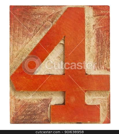 To use this stock image in your creative project, please select the size you need over to the right and click the "Add to Cart" button.
Your downloaded image will come with the Cutcaster watermark removed so don’t worry about the watermark you see on this page. number four - letterpress wood type stock photo, number four - isolated letterpress printing block stained by red ink by Marek Uliasz