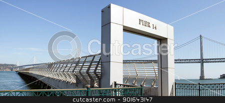 To use this stock image in your creative project, please select the size you need over to the right and click the "Add to Cart" button.
Your downloaded image will come with the Cutcaster watermark removed so don’t worry about the watermark you see on this page. Oakland Bay Bridge by Pier 14 in San Francisco stock photo, Oakland Bay Bridge by Pier 14 in San Francisco California Waterfront Panorama by Jit Lim