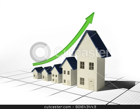 To use this stock image in your creative project, please select the size you need over to the right and click the "Add to Cart" button.
Your downloaded image will come with the Cutcaster watermark removed so don’t worry about the watermark you see on this page. Growing home sales 3D illustration - real estate market stock photo, Growing home sales 3D illustration - real estate market by Mopic