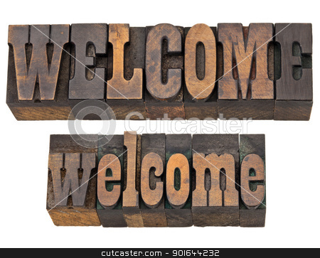 To use this stock image in your creative project, please select the size you need over to the right and click the "Add to Cart" button.
Your downloaded image will come with the Cutcaster watermark removed so don’t worry about the watermark you see on this page. welcome word in letterpress type stock photo, welcome - isolated word (upper and lower case) in vintage letterpress wood type, French Clarendon font popular in western movies and memorabilia by Marek Uliasz