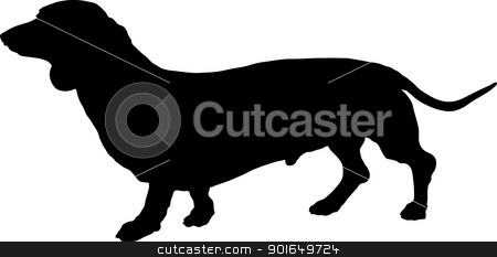 To use this stock image in your creative project, please select the size you need over to the right and click the "Add to Cart" button.
Your downloaded image will come with the Cutcaster watermark removed so don’t worry about the watermark you see on this page. Dachshund Silhouette stock vector clipart, A silhouette image of a standing male Dachshund dog. by Maria Bell