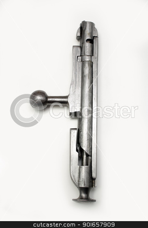 To use this stock image in your creative project, please select the size you need over to the right and click the "Add to Cart" button.
Your downloaded image will come with the Cutcaster watermark removed so don’t worry about the watermark you see on this page. Mosin-Nagant Bolt Action (2) stock photo, The bolt action of a restored Russian Mosin-Nagant Rifle, Model M1891/30. by Carl Stewart
