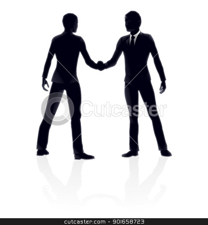 To use this stock image in your creative project, please select the size you need over to the right and click the "Add to Cart" button.
Your downloaded image will come with the Cutcaster watermark removed so don’t worry about the watermark you see on this page. Business people handshake illustration stock vector clipart, Very high quality detailed business people handshake illustration. by Christos Georghiou