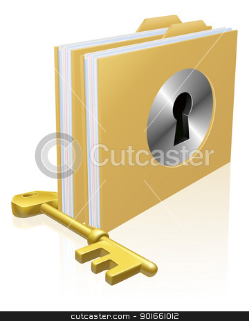 To use this stock image in your creative project, please select the size you need over to the right and click the "Add to Cart" button.
Your downloaded image will come with the Cutcaster watermark removed so don’t worry about the watermark you see on this page. Secure file folder stock vector clipart, Folder or file with a keyhole locked with a key. Concept for privacy or data protection, or secure data storage etc.
by Christos Georghiou