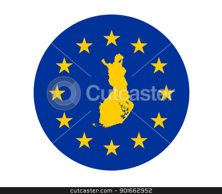 To use this stock image in your creative project, please select the size you need over to the right and click the "Add to Cart" button.
Your downloaded image will come with the Cutcaster watermark removed so don’t worry about the watermark you see on this page. Finland European flag stock photo, Map of Finalnd on European Union flag with yellow stars. by Martin Crowdy