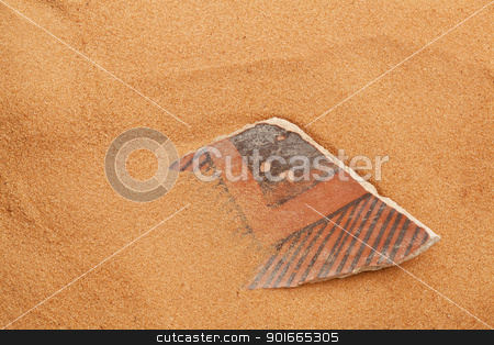 To use this stock image in your creative project, please select the size you need over to the right and click the "Add to Cart" button.
Your downloaded image will come with the Cutcaster watermark removed so don’t worry about the watermark you see on this page. Anasazi pottery shard in red sand stock photo, ancient Anasazi pottery shard buried in red desert sand by Marek Uliasz