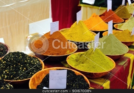To use this stock image in your creative project, please select the size you need over to the right and click the "Add to Cart" button.
Your downloaded image will come with the Cutcaster watermark removed so don’t worry about the watermark you see on this page. Colored spices stock photo, Beautiful variety of spices in a bazar in Florence by Maurizio Martini