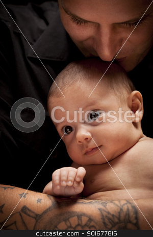 To use this stock image in your creative project, please select the size you need over to the right and click the "Add to Cart" button.
Your downloaded image will come with the Cutcaster watermark removed so don’t worry about the watermark you see on this page. Young Father Holding His Mixed Race Newborn Baby stock photo, Happy Young Father Holding His Mixed Race Newborn Baby Under Dramatic Lighting. by Andy Dean
