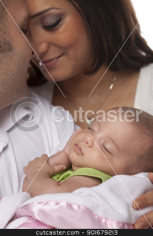 To use this stock image in your creative project, please select the size you need over to the right and click the "Add to Cart" button.
Your downloaded image will come with the Cutcaster watermark removed so don’t worry about the watermark you see on this page. Mixed Race Young Couple with Newborn Baby stock photo, Happy Young Attractive Mixed Race Couple with Newborn Baby. by Andy Dean