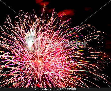 To use this stock image in your creative project, please select the size you need over to the right and click the "Add to Cart" button.
Your downloaded image will come with the Cutcaster watermark removed so don’t worry about the watermark you see on this page. Fireworks stock photo, Long exposure of multiple fireworks against a black sky by Imaster
