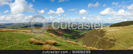 To use this stock image in your creative project, please select the size you need over to the right and click the "Add to Cart" button.
Your downloaded image will come with the Cutcaster watermark removed so don’t worry about the watermark you see on this page. Wales scenic hills panorama, view from the Mynydd Epynt. stock photo, Wales scenic hills panorama, view from the Mynydd Epynt. by Stephen Rees