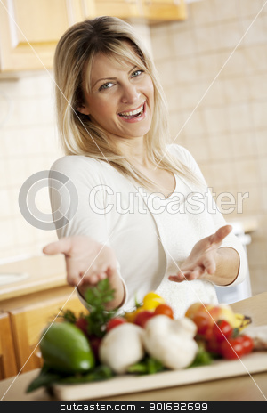 To use this stock image in your creative project, please select the size you need over to the right and click the "Add to Cart" button.
Your downloaded image will come with the Cutcaster watermark removed so don’t worry about the watermark you see on this page. health food stock photo, woman with a bunch of fresh produce by Liv Friis-Larsen