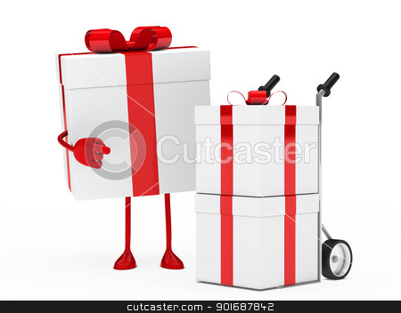 To use this stock image in your creative project, please select the size you need over to the right and click the "Add to Cart" button.
Your downloaded image will come with the Cutcaster watermark removed so don’t worry about the watermark you see on this page. gift figure hand truck stock photo, christmas red gift figure show hand truck by d3images