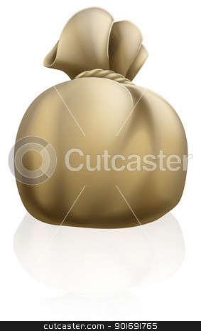 To use this stock image in your creative project, please select the size you need over to the right and click the "Add to Cart" button.
Your downloaded image will come with the Cutcaster watermark removed so don’t worry about the watermark you see on this page. Canvas sack graphic stock vector clipart, Canvas sack graphic tied with rope and with a reflection by Christos Georghiou