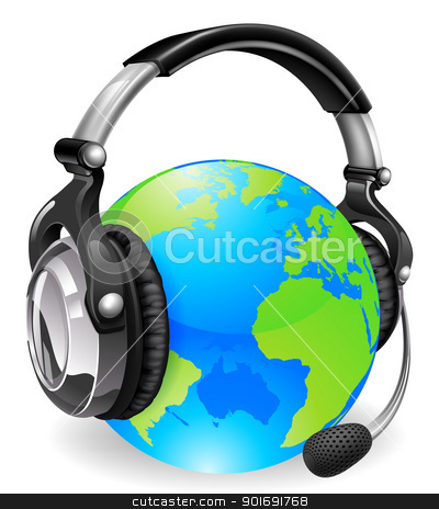 To use this stock image in your creative project, please select the size you need over to the right and click the "Add to Cart" button.
Your downloaded image will come with the Cutcaster watermark removed so don’t worry about the watermark you see on this page. Help desk headset world globe stock vector clipart, Help desk headset world globe. Concept for online chat or telephone support. by Christos Georghiou