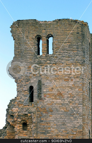 To use this stock image in your creative project, please select the size you need over to the right and click the "Add to Cart" button.
Your downloaded image will come with the Cutcaster watermark removed so don’t worry about the watermark you see on this page. Scarborough castle keep stock photo, Scenic view of ruins of Scarborough Castle with blue sky and cloudscape background, North Yorkshire, England. by Martin Crowdy
