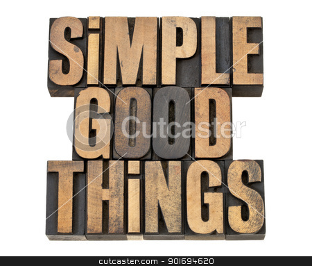 To use this stock image in your creative project, please select the size you need over to the right and click the "Add to Cart" button.
Your downloaded image will come with the Cutcaster watermark removed so don’t worry about the watermark you see on this page. simple good things stock photo, simple good things - isolated text in vintage letterpress wood type by Marek Uliasz