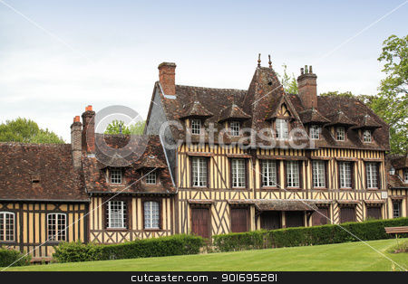 To use this stock image in your creative project, please select the size you need over to the right and click the "Add to Cart" button.
Your downloaded image will come with the Cutcaster watermark removed so don’t worry about the watermark you see on this page. great and ancient house in Normandy France stock photo, great and ancient house in Normandy France by Chretien