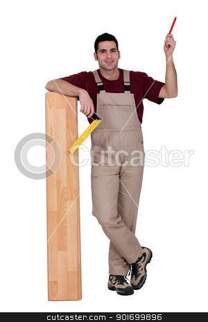To use this stock image in your creative project, please select the size you need over to the right and click the "Add to Cart" button.
Your downloaded image will come with the Cutcaster watermark removed so don’t worry about the watermark you see on this page. Worker with wooden flooring stock photo, Worker with wooden flooring by photography33