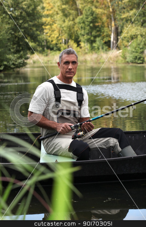 To use this stock image in your creative project, please select the size you need over to the right and click the "Add to Cart" button.
Your downloaded image will come with the Cutcaster watermark removed so don’t worry about the watermark you see on this page. Fisherman in a boat stock photo, Fisherman in a boat by photography33