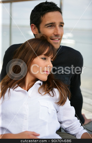 To use this stock image in your creative project, please select the size you need over to the right and click the "Add to Cart" button.
Your downloaded image will come with the Cutcaster watermark removed so don’t worry about the watermark you see on this page. Portrait of couple relaxing outdoors stock photo, Portrait of couple relaxing outdoors by photography33