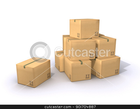 To use this stock image in your creative project, please select the size you need over to the right and click the "Add to Cart" button.
Your downloaded image will come with the Cutcaster watermark removed so don’t worry about the watermark you see on this page. Cardboard Boxes stock photo, A pile of moving boxes made out of cardboard paper by Tristan3D