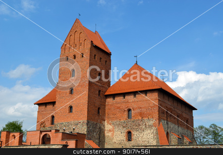 To use this stock image in your creative project, please select the size you need over to the right and click the "Add to Cart" button.
Your downloaded image will come with the Cutcaster watermark removed so don’t worry about the watermark you see on this page. Trakai Castle XIV, XV century architecture stock photo, Trakai Castle XIV, XV century architecture. Most visited tourist place in Lithuania. by sauletas