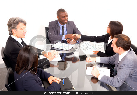 To use this stock image in your creative project, please select the size you need over to the right and click the "Add to Cart" button.
Your downloaded image will come with the Cutcaster watermark removed so don’t worry about the watermark you see on this page. multi-ethnic team during a meeting stock photo, multi-ethnic team during a meeting by ambrophoto