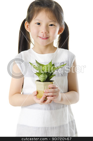 To use this stock image in your creative project, please select the size you need over to the right and click the "Add to Cart" button.
Your downloaded image will come with the Cutcaster watermark removed so don’t worry about the watermark you see on this page. Go Green stock photo, Concept of little girl holding a plant on white background by szefei