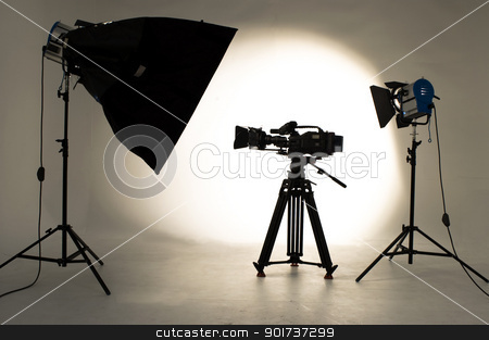 To use this stock image in your creative project, please select the size you need over to the right and click the "Add to Cart" button.
Your downloaded image will come with the Cutcaster watermark removed so don’t worry about the watermark you see on this page. Studio Lighting. stock photo, Searchlight and silhouette of the chamber. by Yury Ponomarev