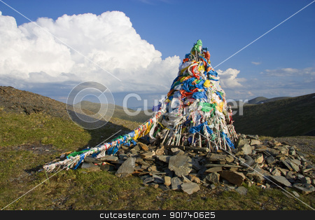 To use this stock image in your creative project, please select the size you need over to the right and click the "Add to Cart" button.
Your downloaded image will come with the Cutcaster watermark removed so don’t worry about the watermark you see on this page. Prayer flags. stock photo, Colorful prayer flags in mountains. by Yury Ponomarev