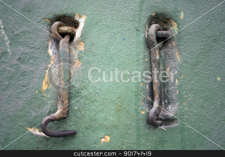 To use this stock image in your creative project, please select the size you need over to the right and click the "Add to Cart" button.
Your downloaded image will come with the Cutcaster watermark removed so don’t worry about the watermark you see on this page. Old wall. stock photo, Two old metal hooks. by Yury Ponomarev