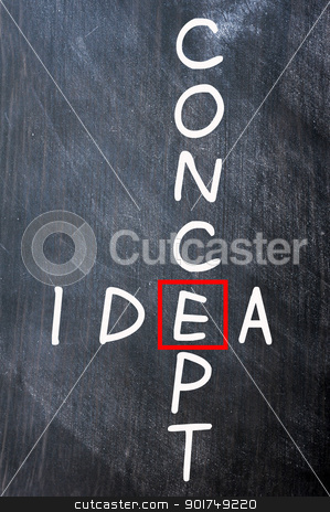 To use this stock image in your creative project, please select the size you need over to the right and click the "Add to Cart" button.
Your downloaded image will come with the Cutcaster watermark removed so don’t worry about the watermark you see on this page. Crossword of idea and concept on a smudged blackboard stock photo, Crossword of idea and concept written on a smudged blackboard by John Young
