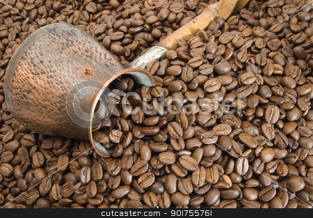 To use this stock image in your creative project, please select the size you need over to the right and click the "Add to Cart" button.
Your downloaded image will come with the Cutcaster watermark removed so don’t worry about the watermark you see on this page. Turkish coffee pot. stock photo, Turkish coffee pot on a background of coffee grains. by Yury Ponomarev