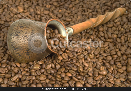 To use this stock image in your creative project, please select the size you need over to the right and click the "Add to Cart" button.
Your downloaded image will come with the Cutcaster watermark removed so don’t worry about the watermark you see on this page. Turkish coffee. stock photo, Turkish coffee pot and coffee beans. by Yury Ponomarev