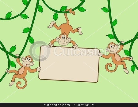 To use this stock image in your creative project, please select the size you need over to the right and click the "Add to Cart" button.
Your downloaded image will come with the Cutcaster watermark removed so don’t worry about the watermark you see on this page. Monkey with blank sign stock vector clipart, Vector Illustration Of Monkey with blank sign by Surya Zaidan